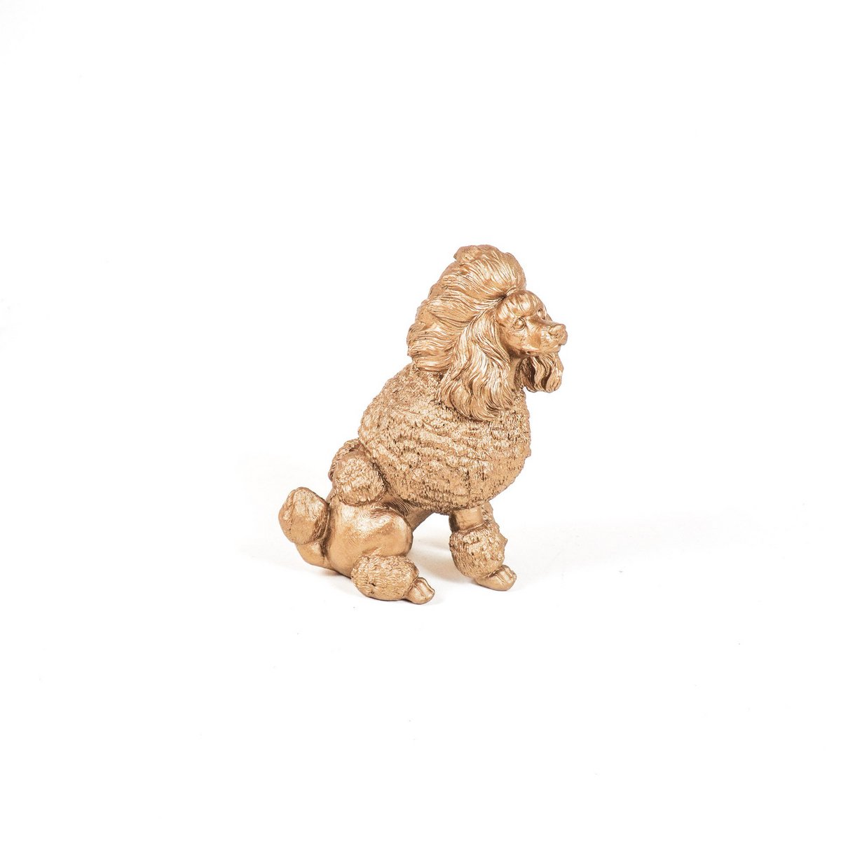 HV Franse Poedel Hond - Goud - 21,5x13x26,5cm