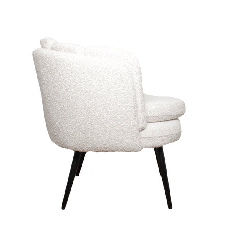 High five fauteuil wit parelmoer (bouclé)