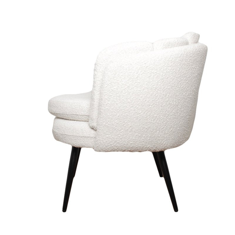 High five fauteuil wit parelmoer (bouclé)