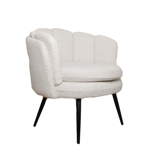 High five fauteuil wit parelmoer (bouclé)