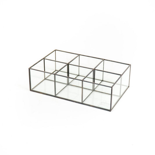 HV Box Glas - Zwart - 25x15,5x7,5cm