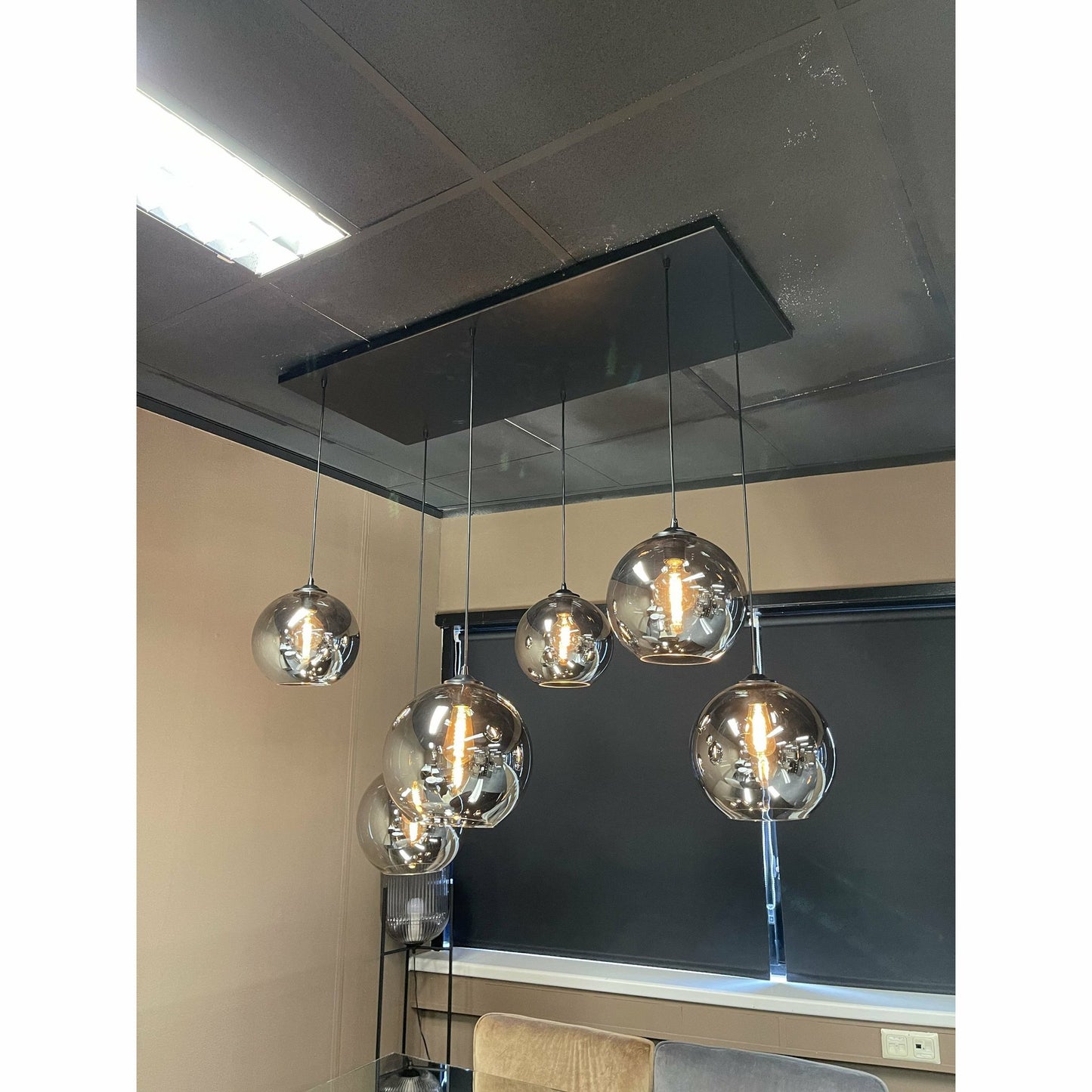 Hanglamp Smoke Glas 6-Licht