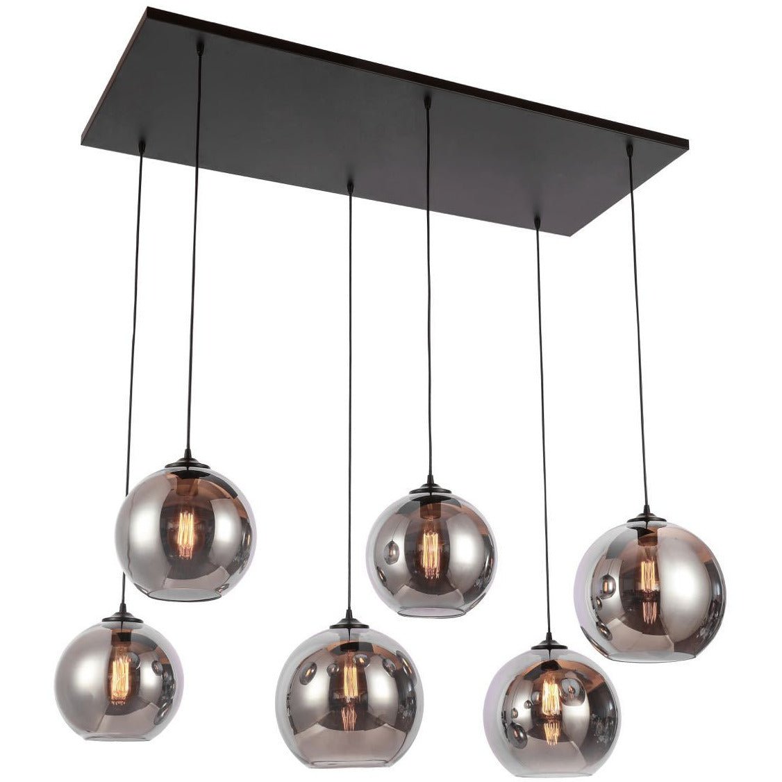 Hanglamp Smoke Glas 6-Licht